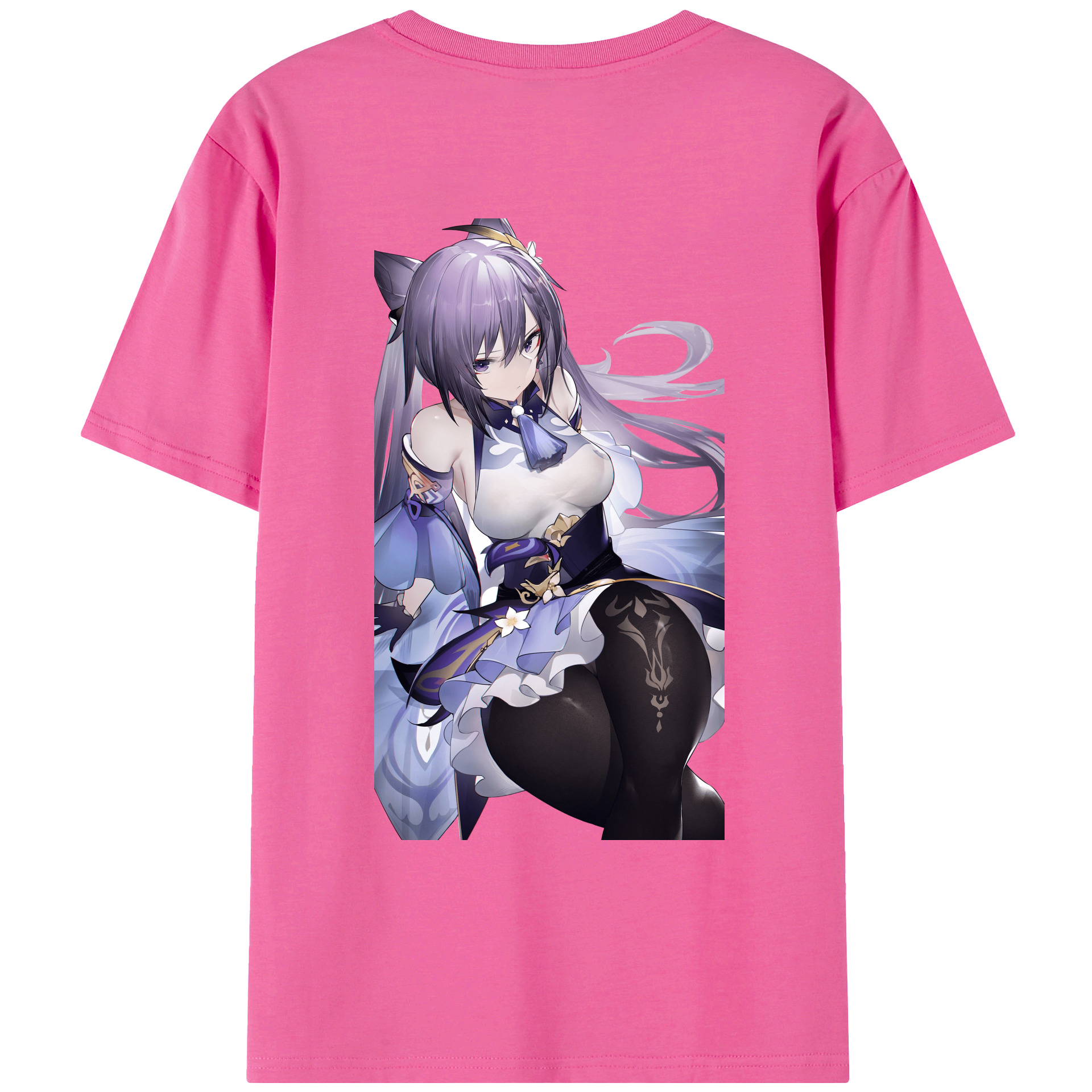 げんし神 刻晴 こくせい genshin Kokusei レディース半袖Tシャツ(バックプリント)